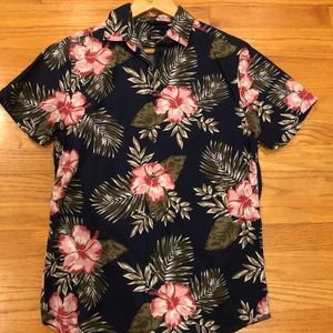 Floral print short sleeve shift